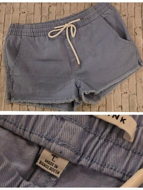 Celebrity Pink Brand Periwinkle Drawstring Frayed Hem Women's Shorts